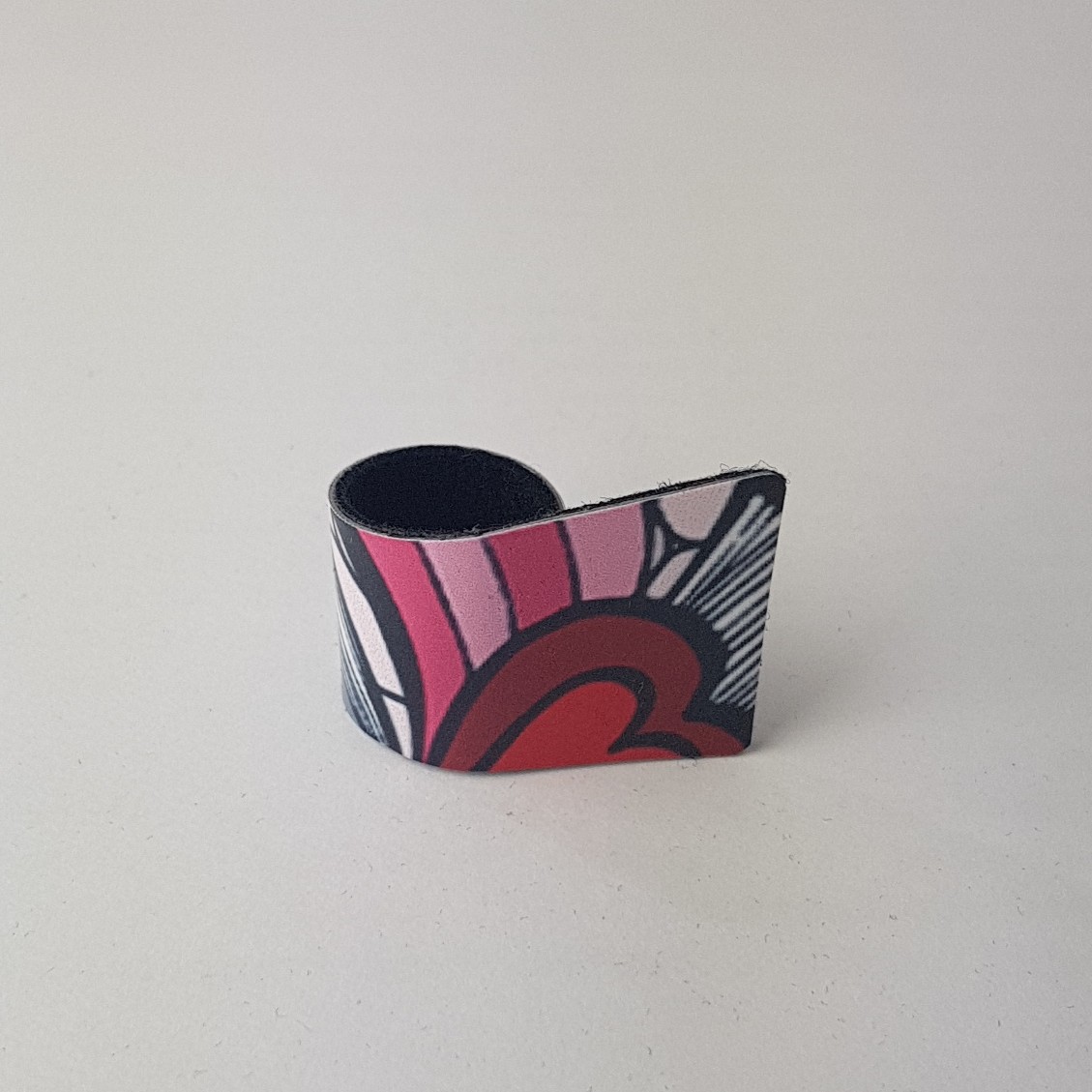 Pink snail ring