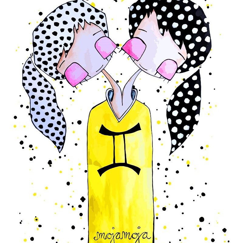 Art print Horoskop Dvojčka