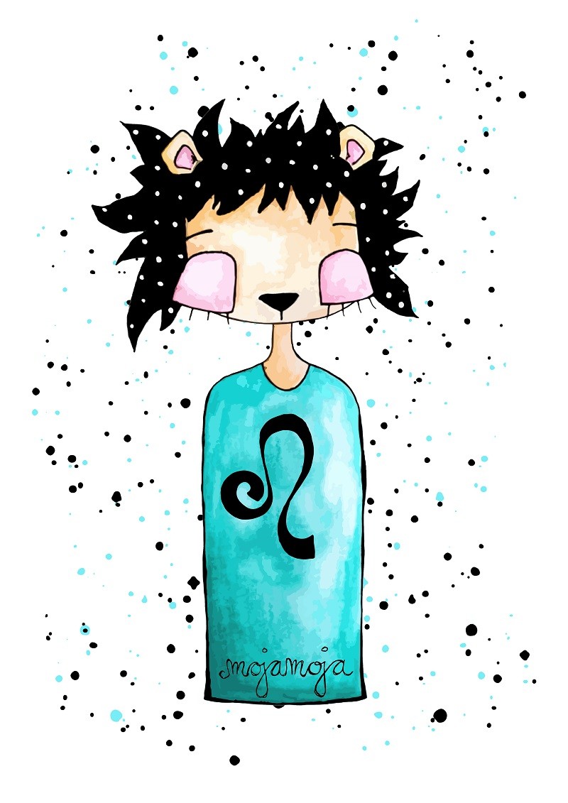 Art print Horoskop Lev
