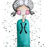 Art print Horoskop Ribi