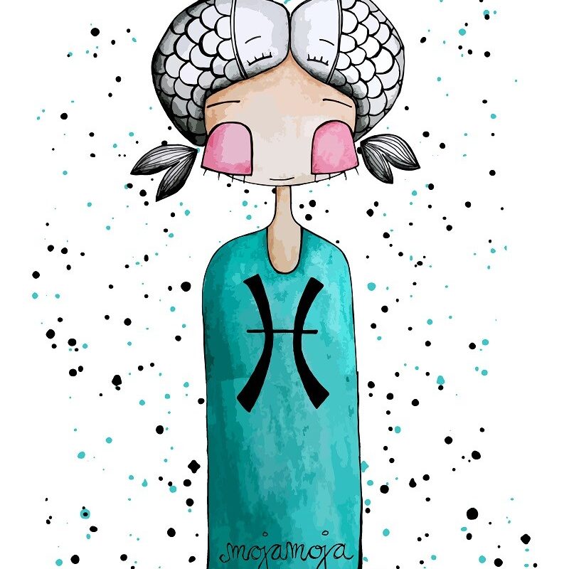 Pisces Horoscope Art Print