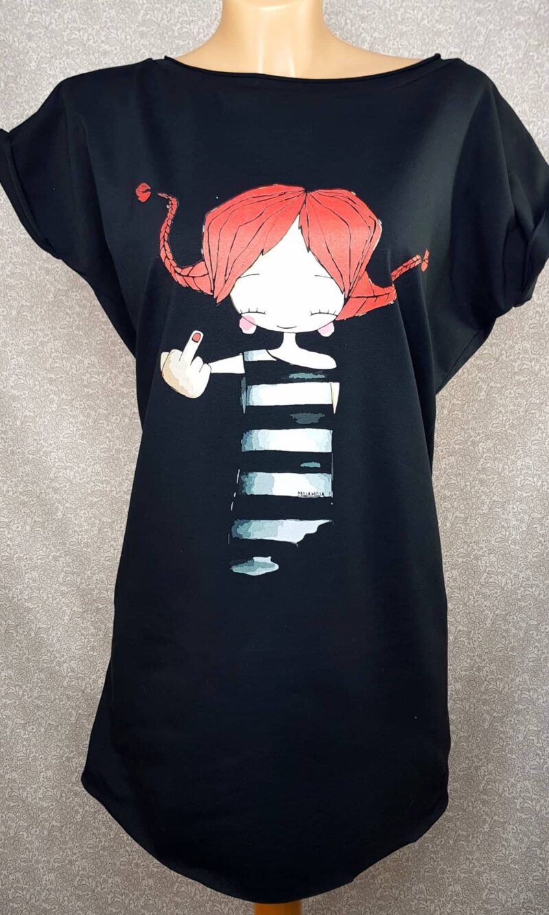 Oversized T-shirt Dot - black