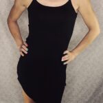 Asymmetrical black dress