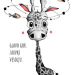 Art print Žirafa - Zaupaj vesolju