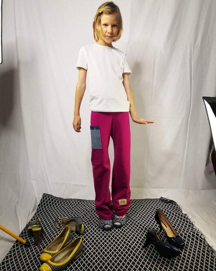 Mini long pants - cyclamen