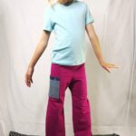 Mini long pants - cyclamen