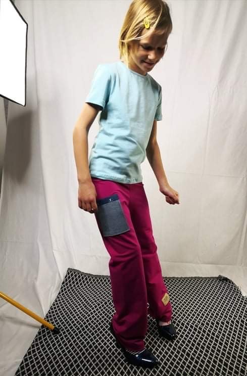 Mini long pants - cyclamen