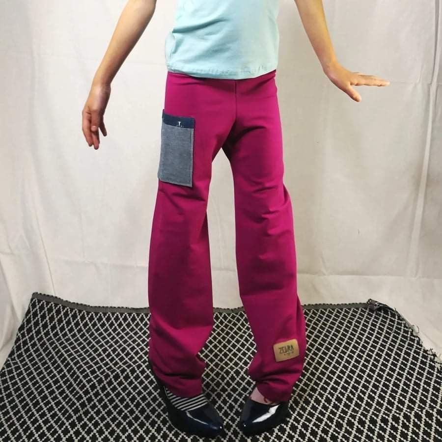 Mini long pants - cyclamen