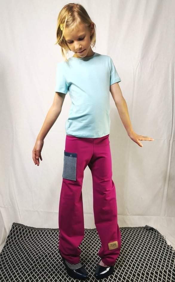Mini long pants - cyclamen