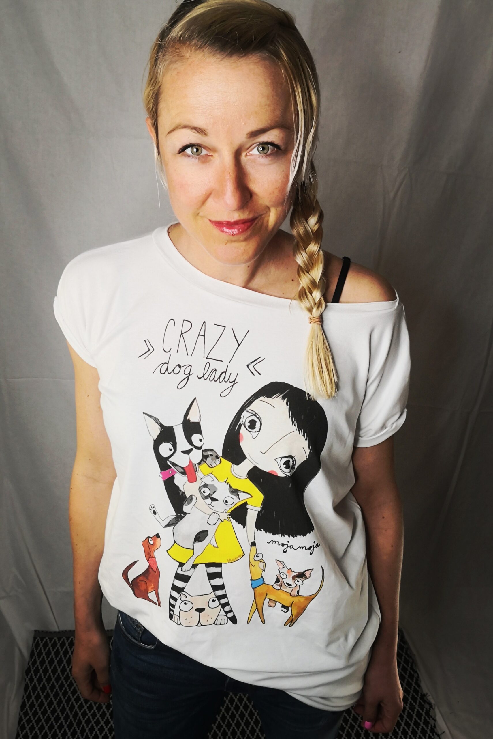 Oversized Crazy dog lady T-shirt