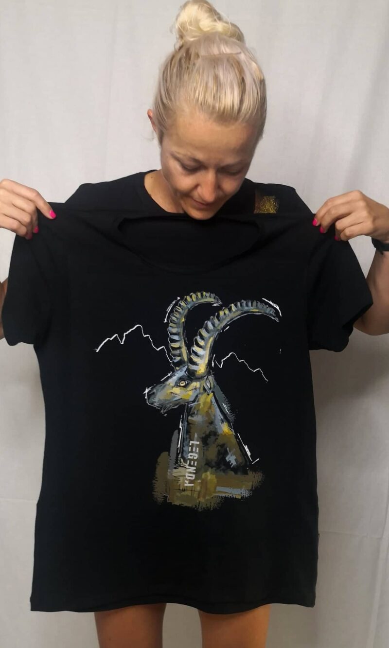 Moška majica LEGENDA Kozorog - črna