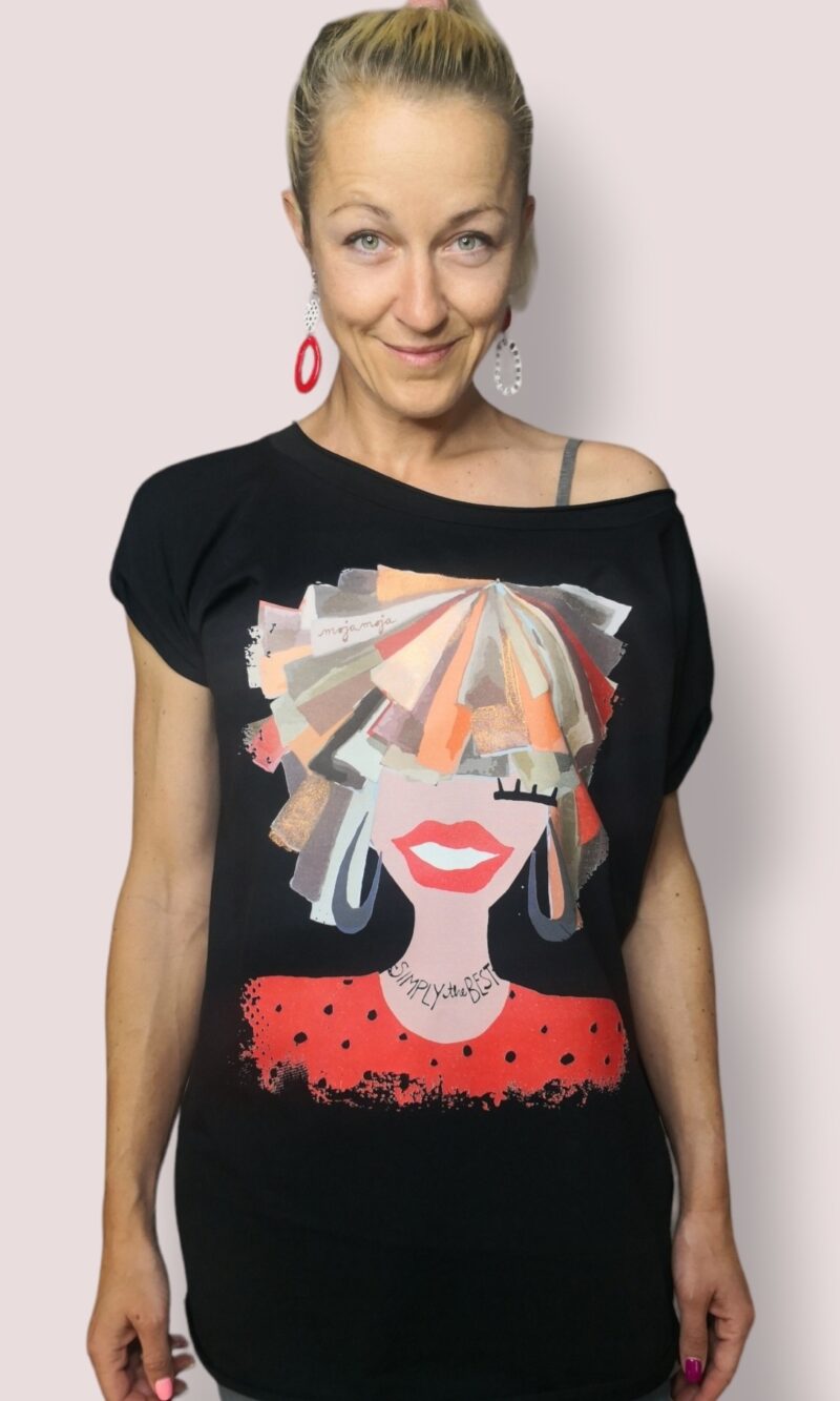 Oversized T-Shirt Simply the Best - Black