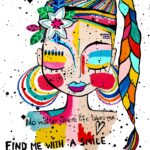 Art print Find me with a smile