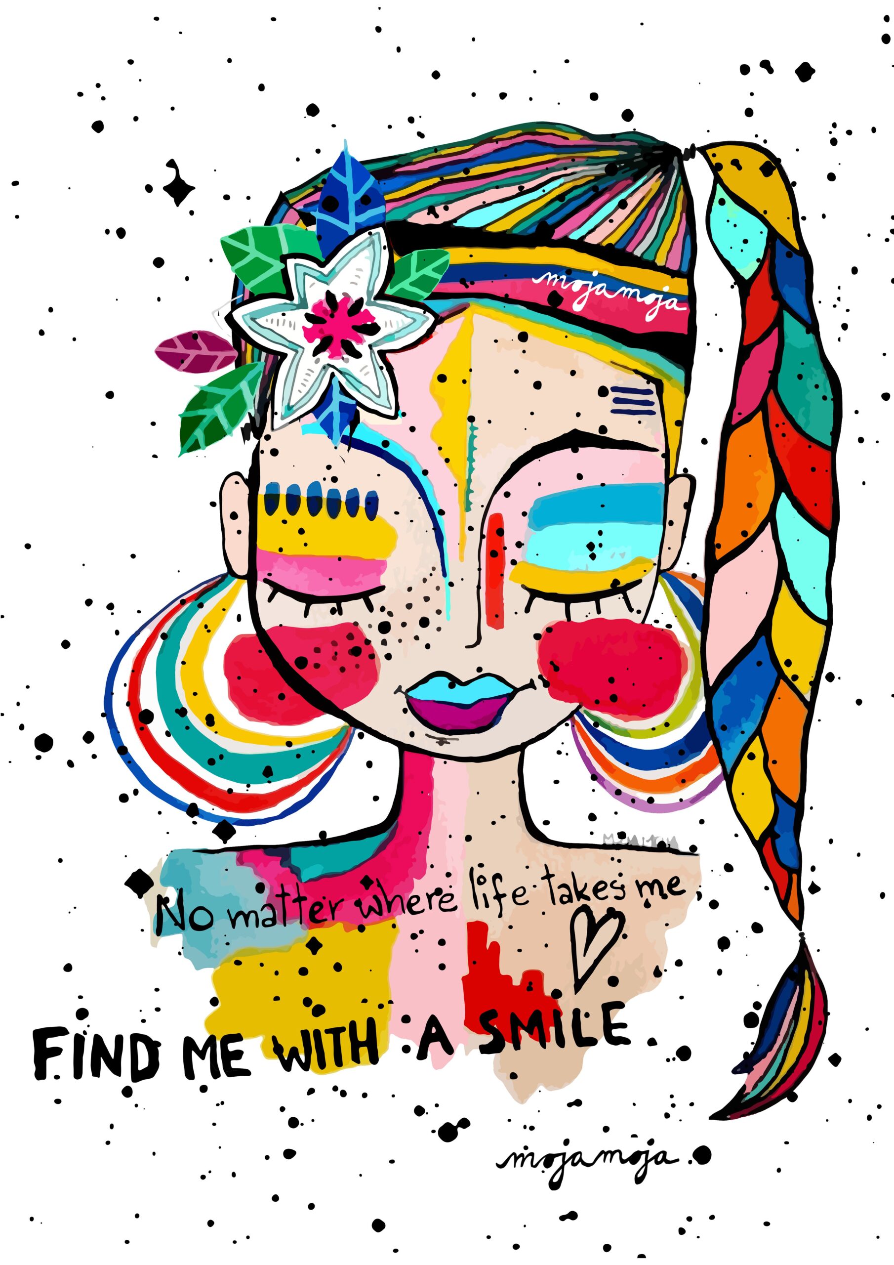 Art print Find me with a smile