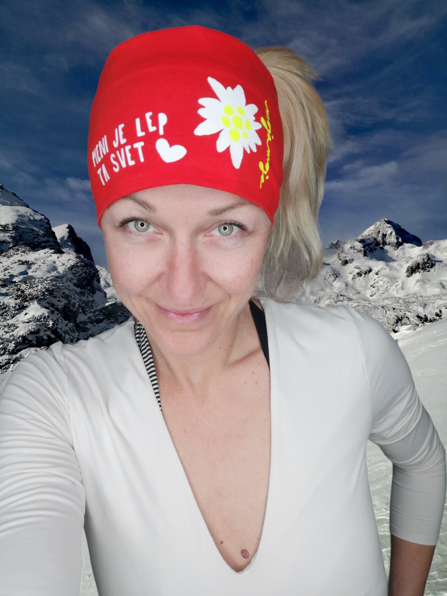 Headband The world is beautiful to me - red