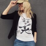 White cropped Banzai T-shirt