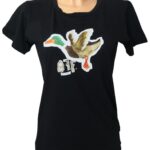 Black cropped T-shirt *UCK OFF
