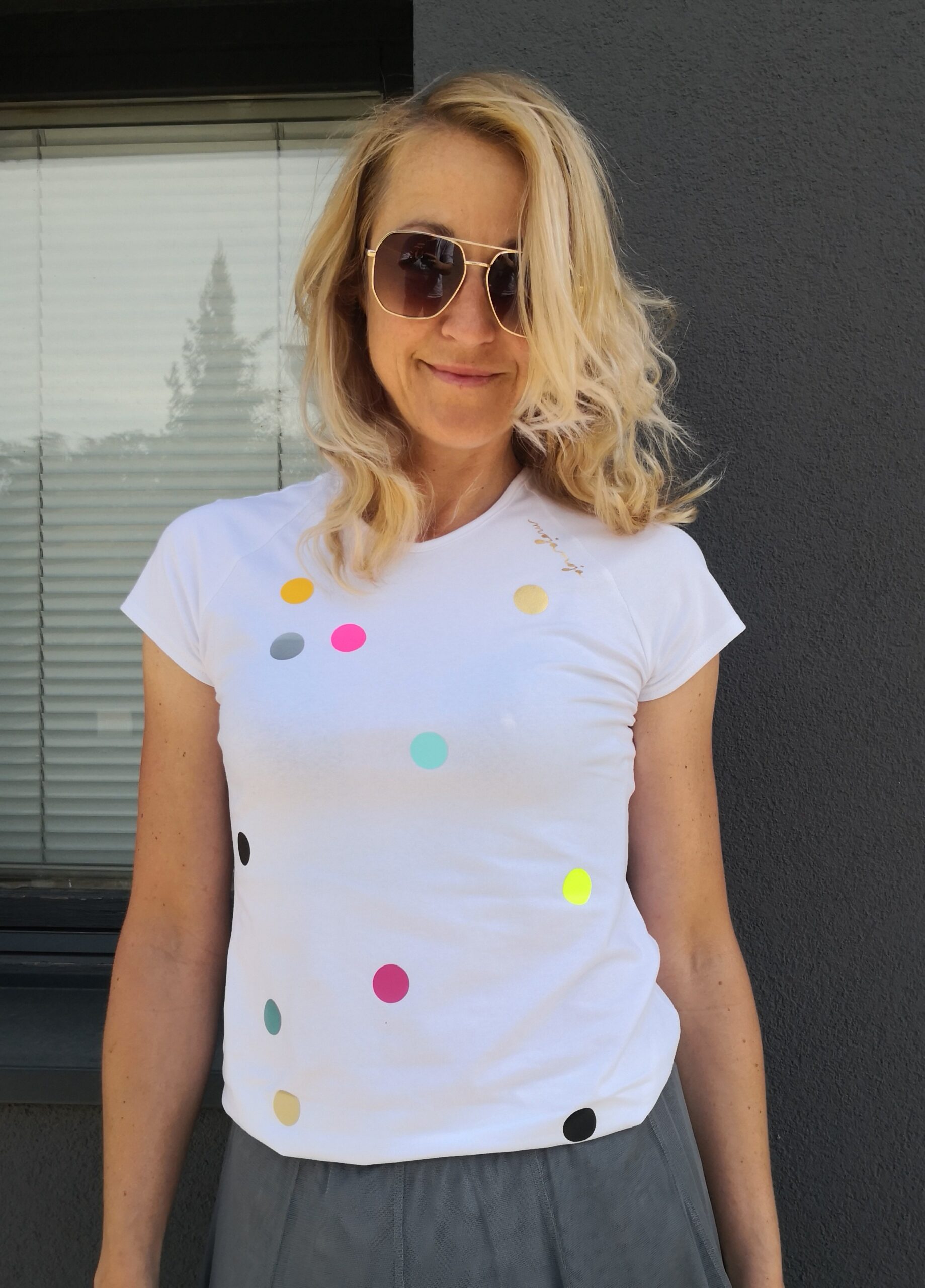Short-sleeved top Happy Dots