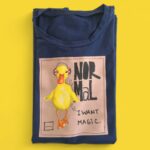 Blue men's *UCK NORMAL T-shirt