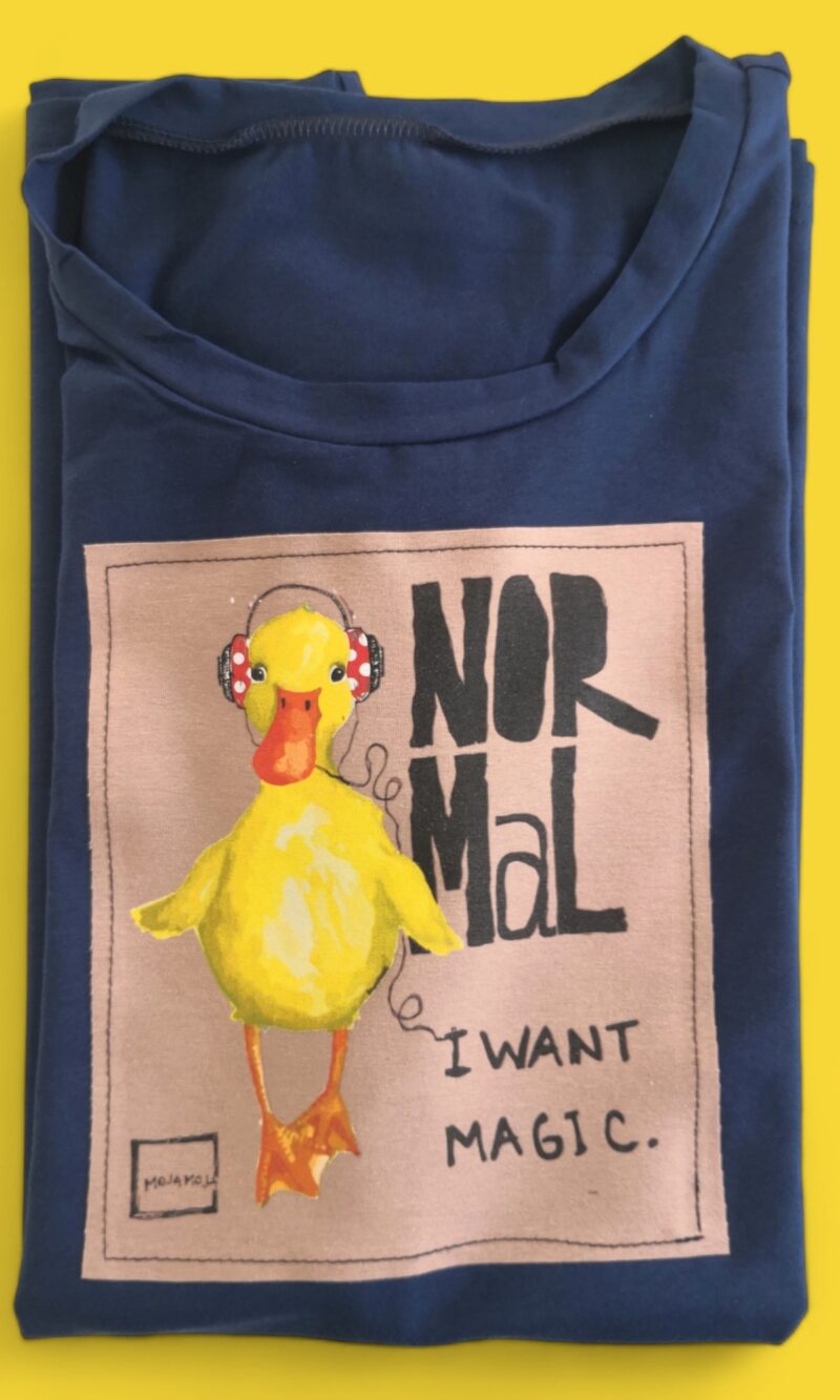 Blue men's *UCK NORMAL T-shirt