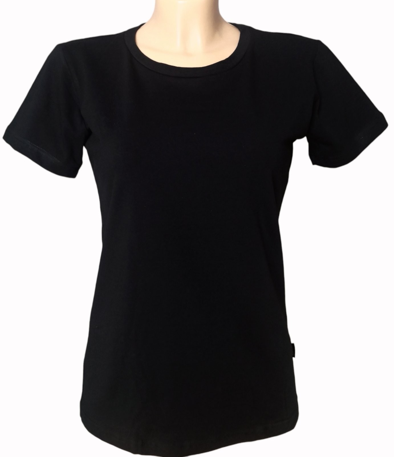 Pure black short-sleeve T-shirt