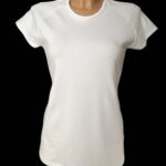 Pure white short-sleeved raglan T-shirt