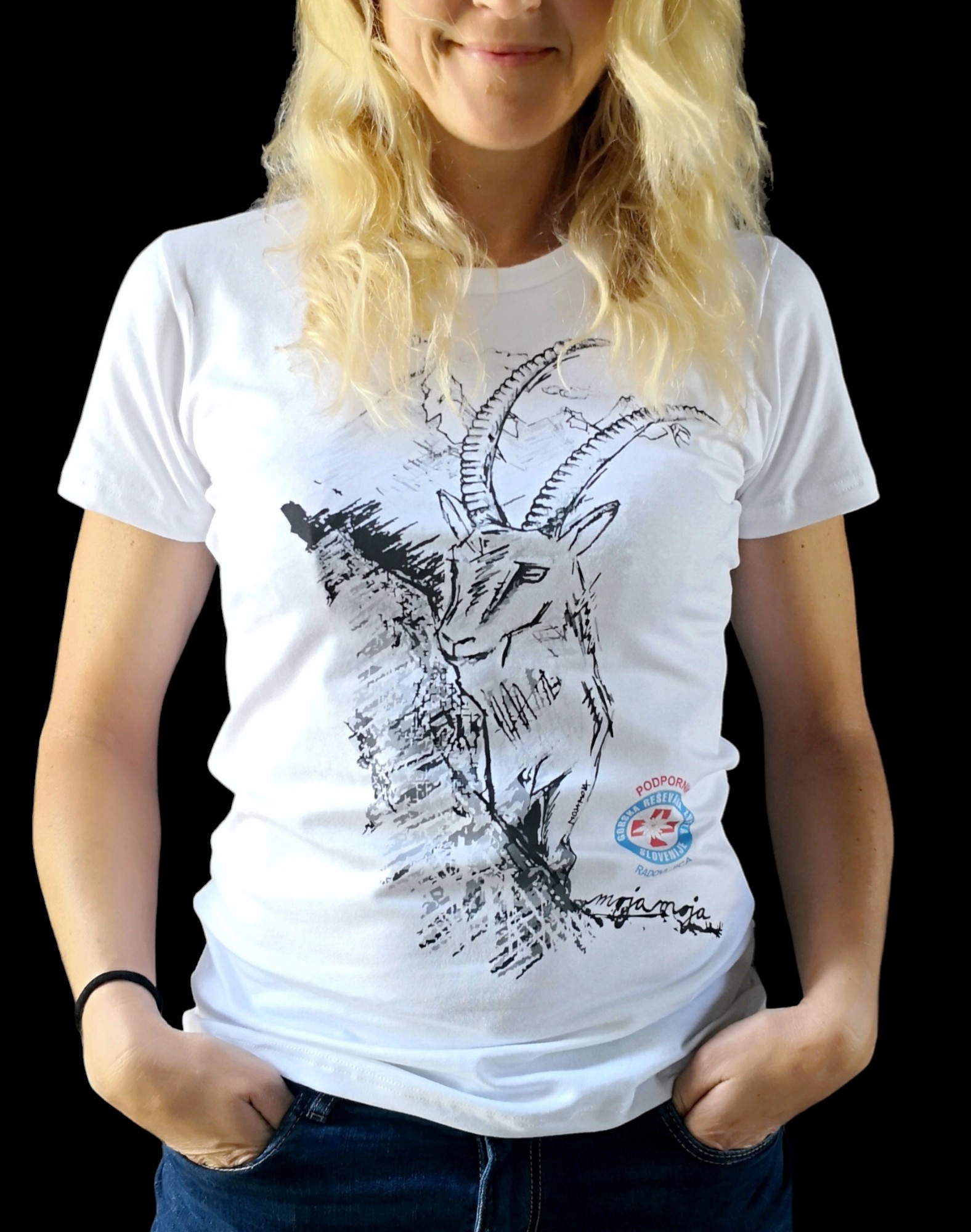 White women's GRS Kozorog T-shirt