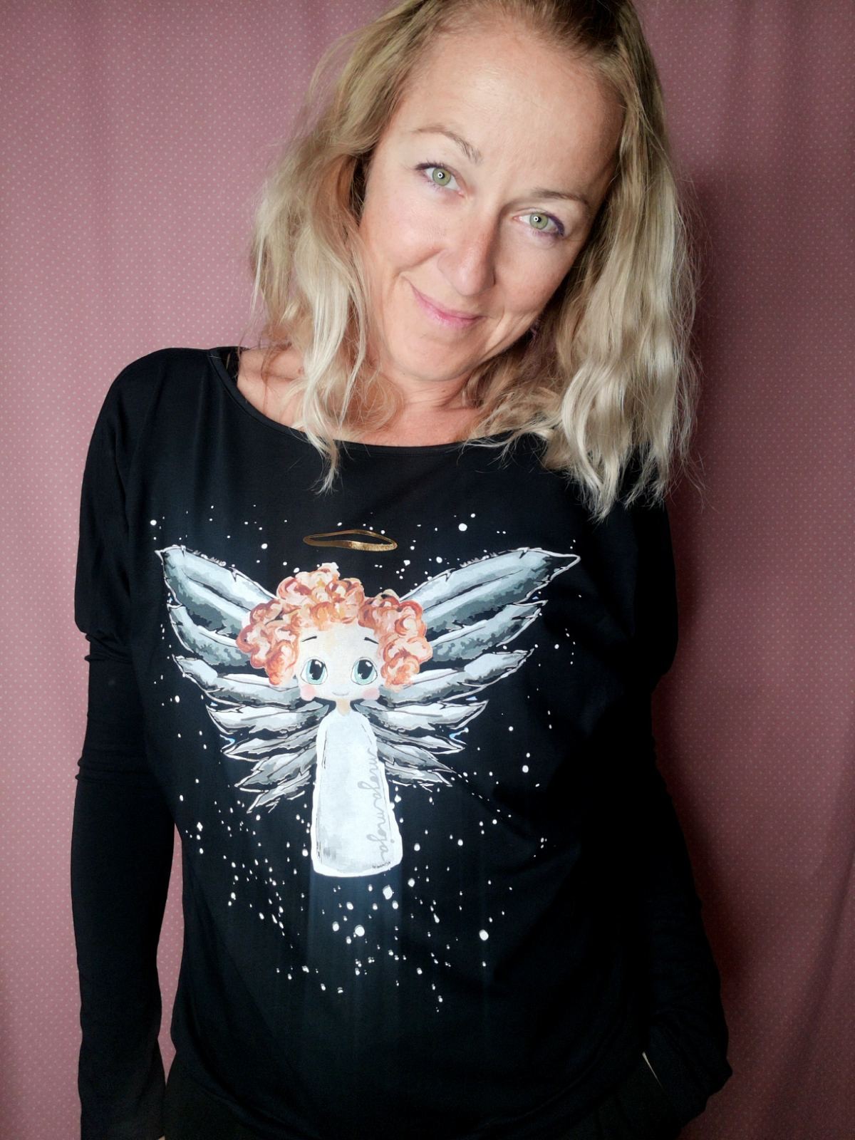 Little Angel of Happiness – black bat long sleeve