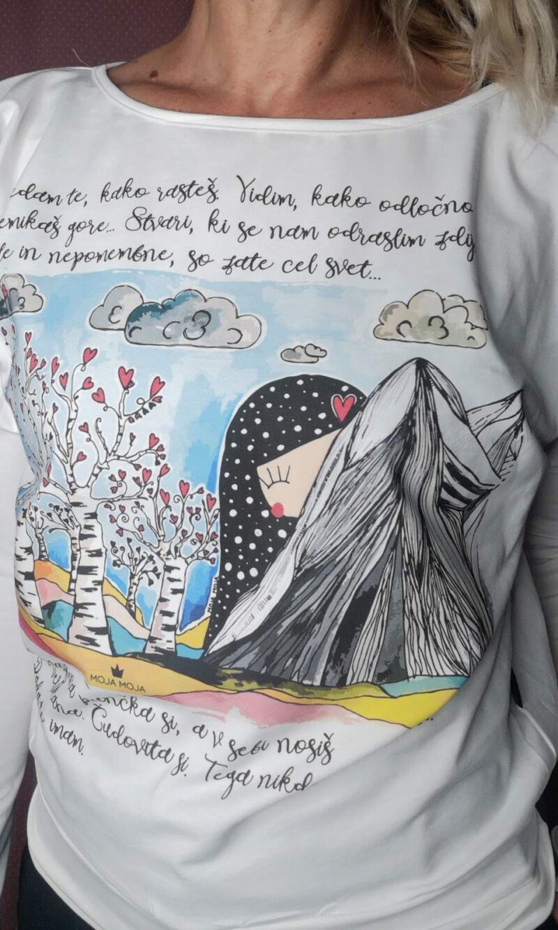 Srce velikana - bel netopir dolg rokav