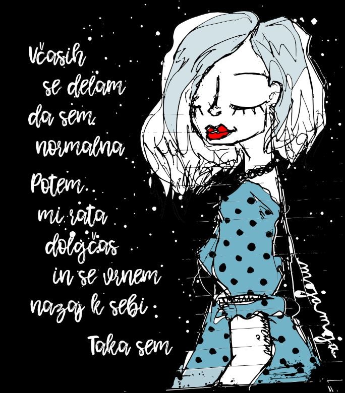 Normalna - črn netopir dolg rokav