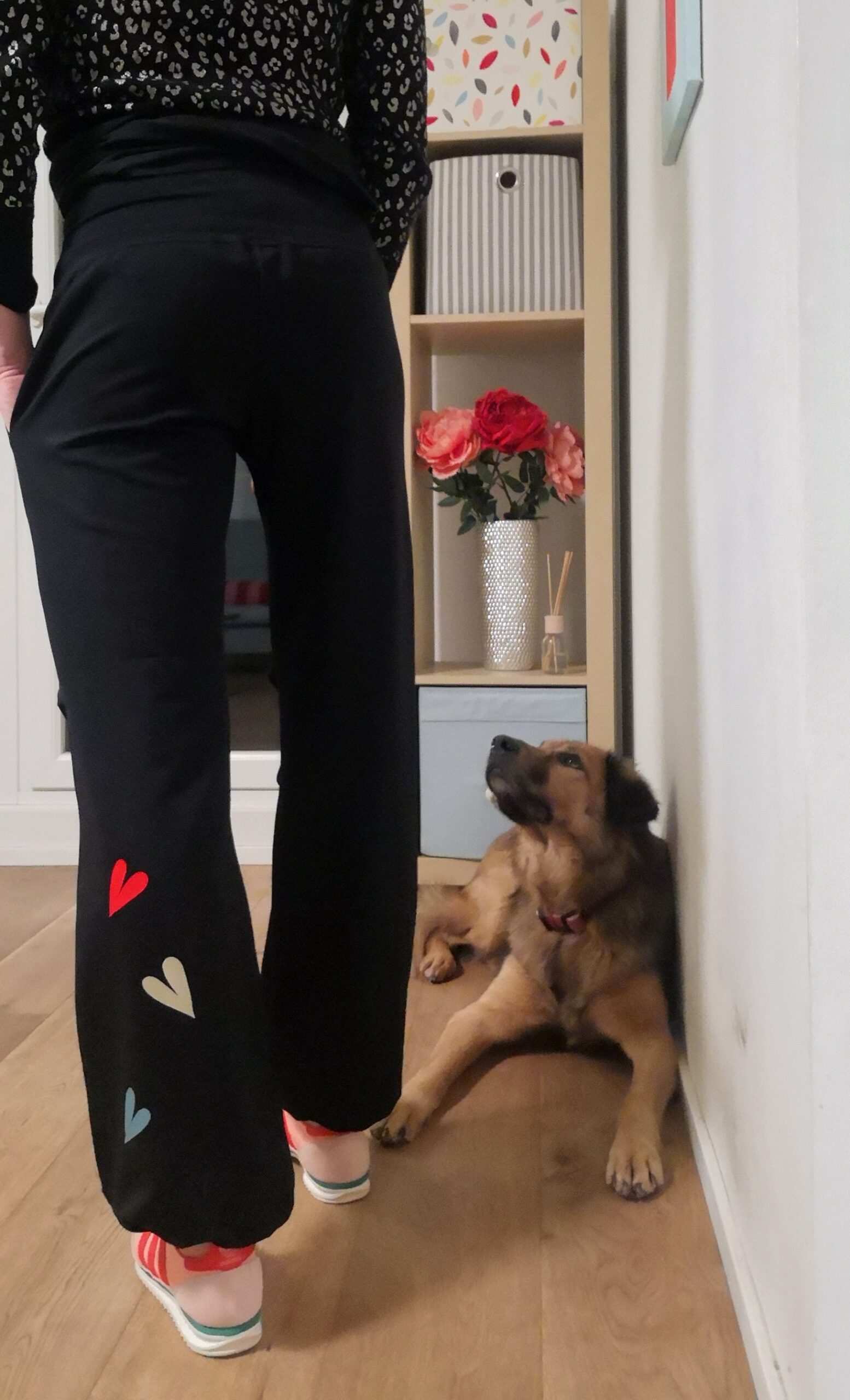 Spotted Black Pants