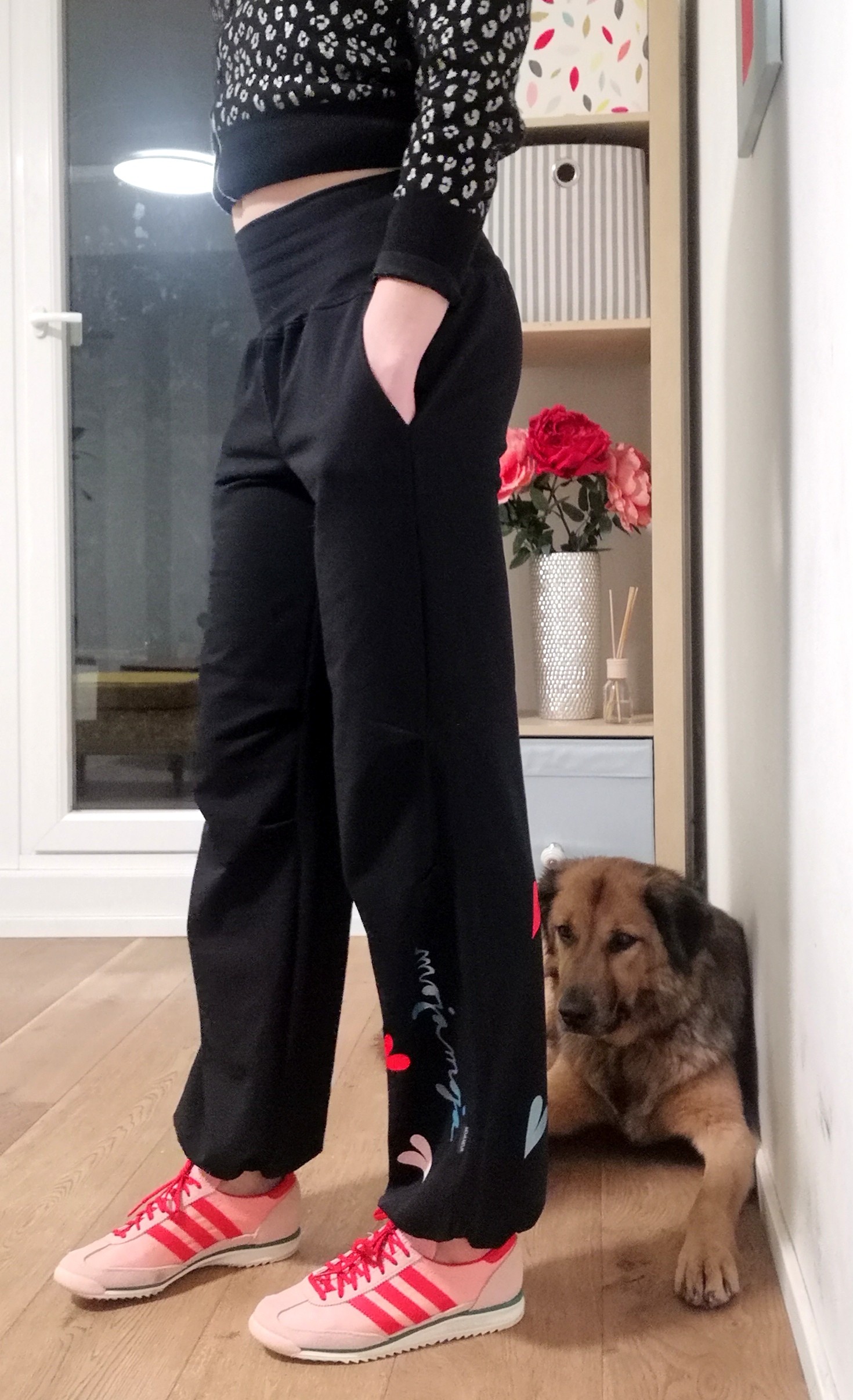Spotted Black Pants