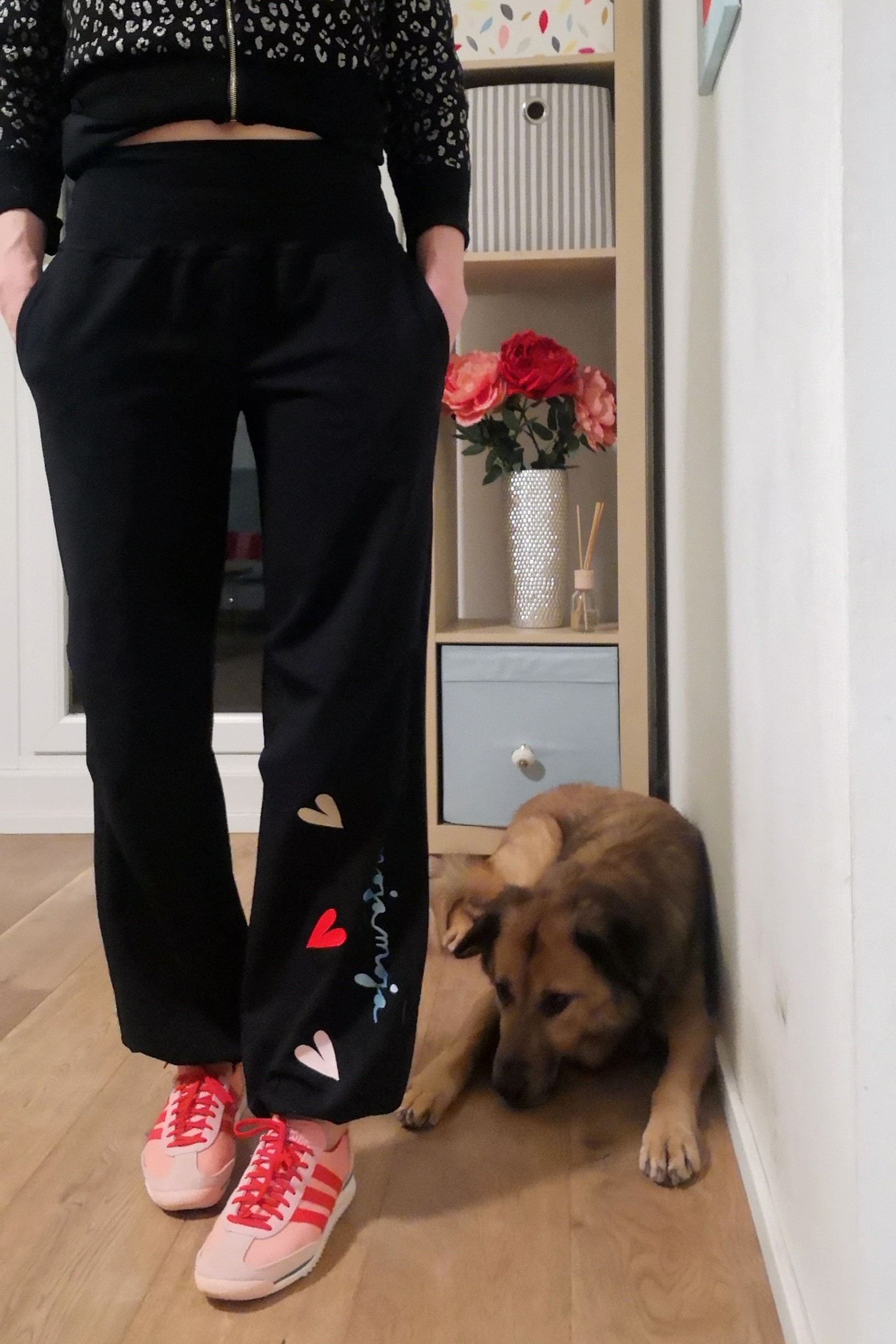 Spotted Black Pants