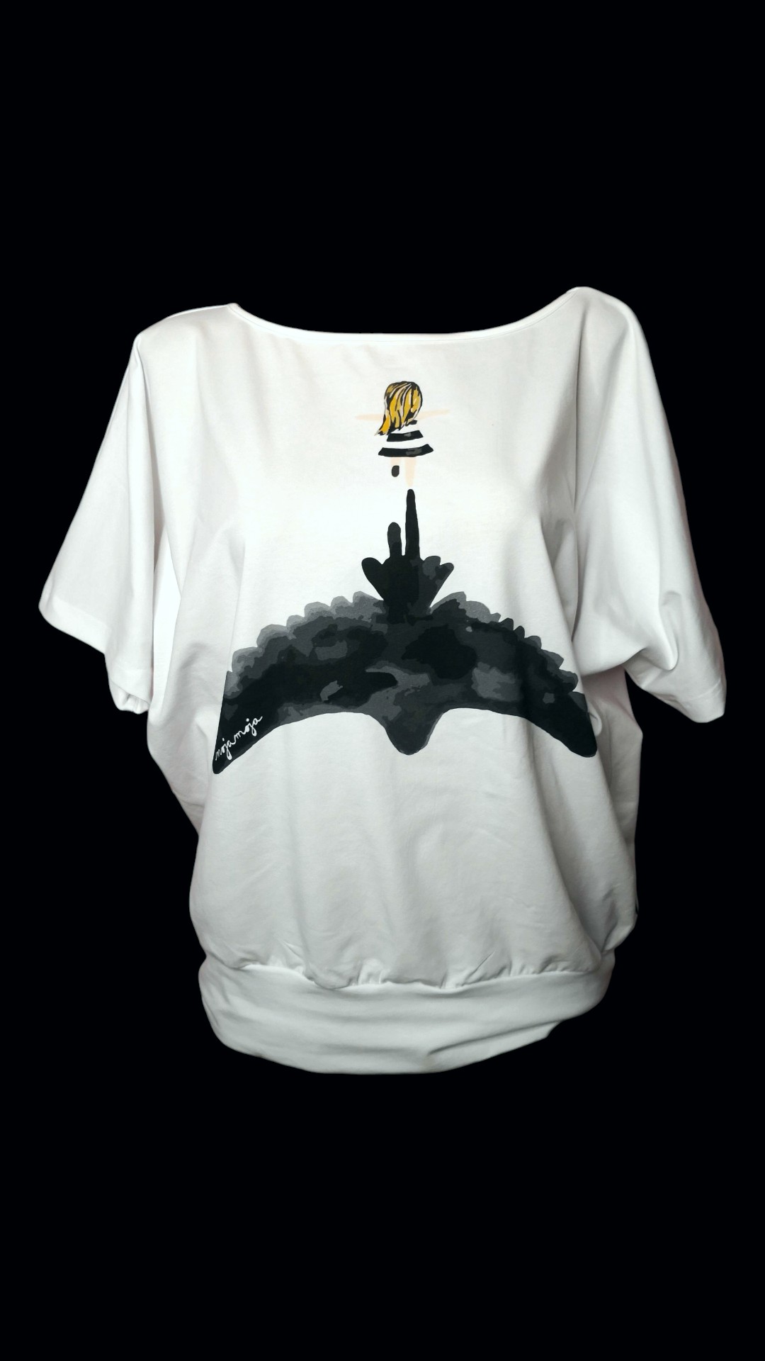 Little Bat white T-shirt Shadow