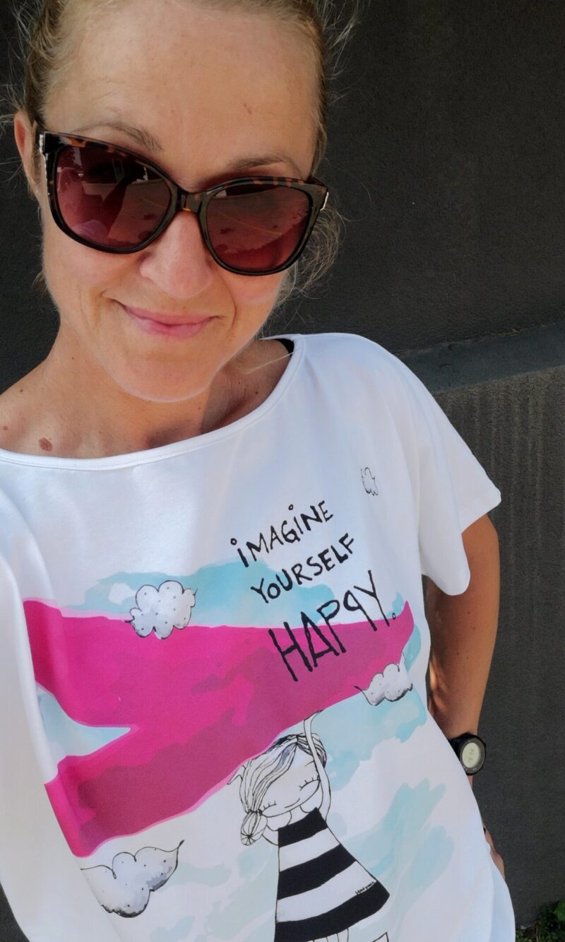 Netopirček majica IMAGINE YOURSELF HAPPY 