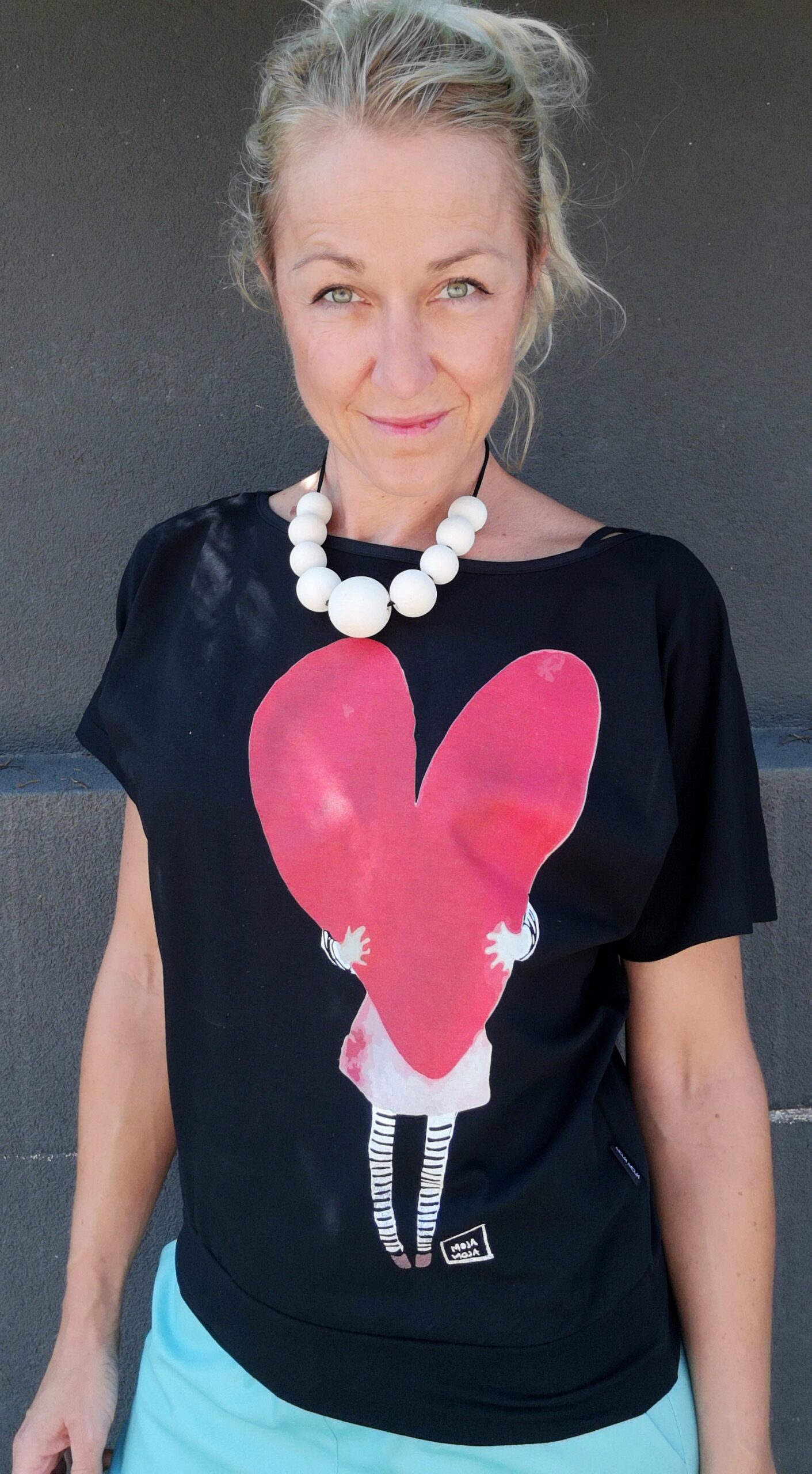 Bat black T-shirt My heart