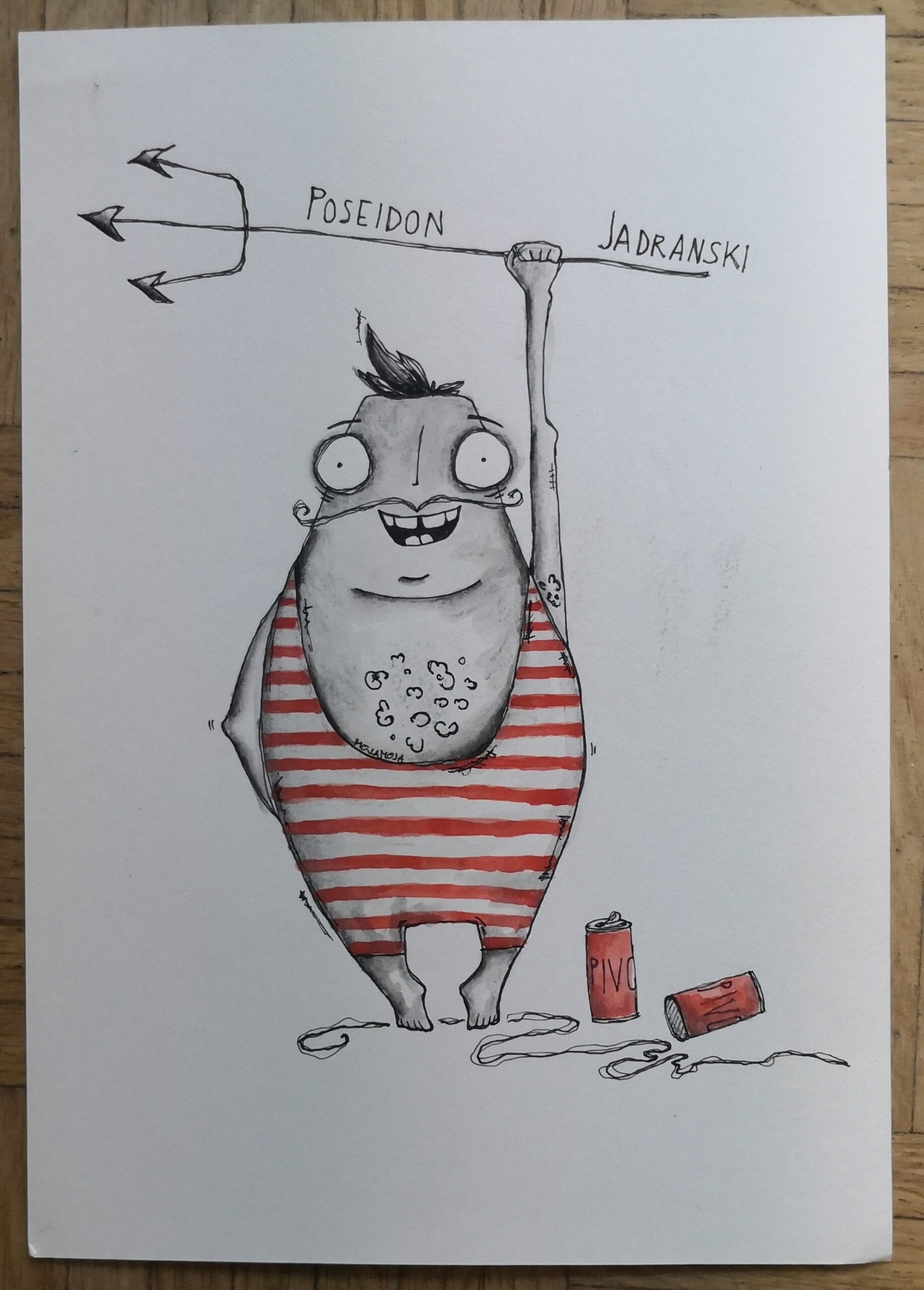 Poseidon of the Adriatic - original illustration