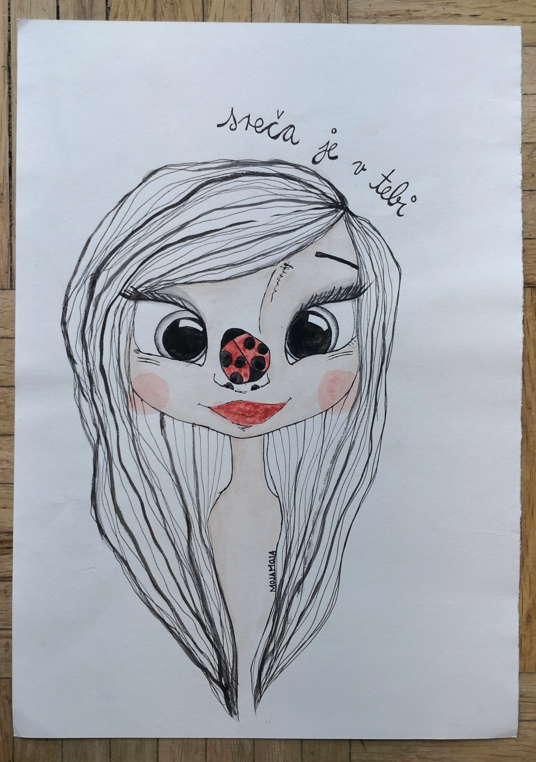 Sreča je v tebi - original ilustracija