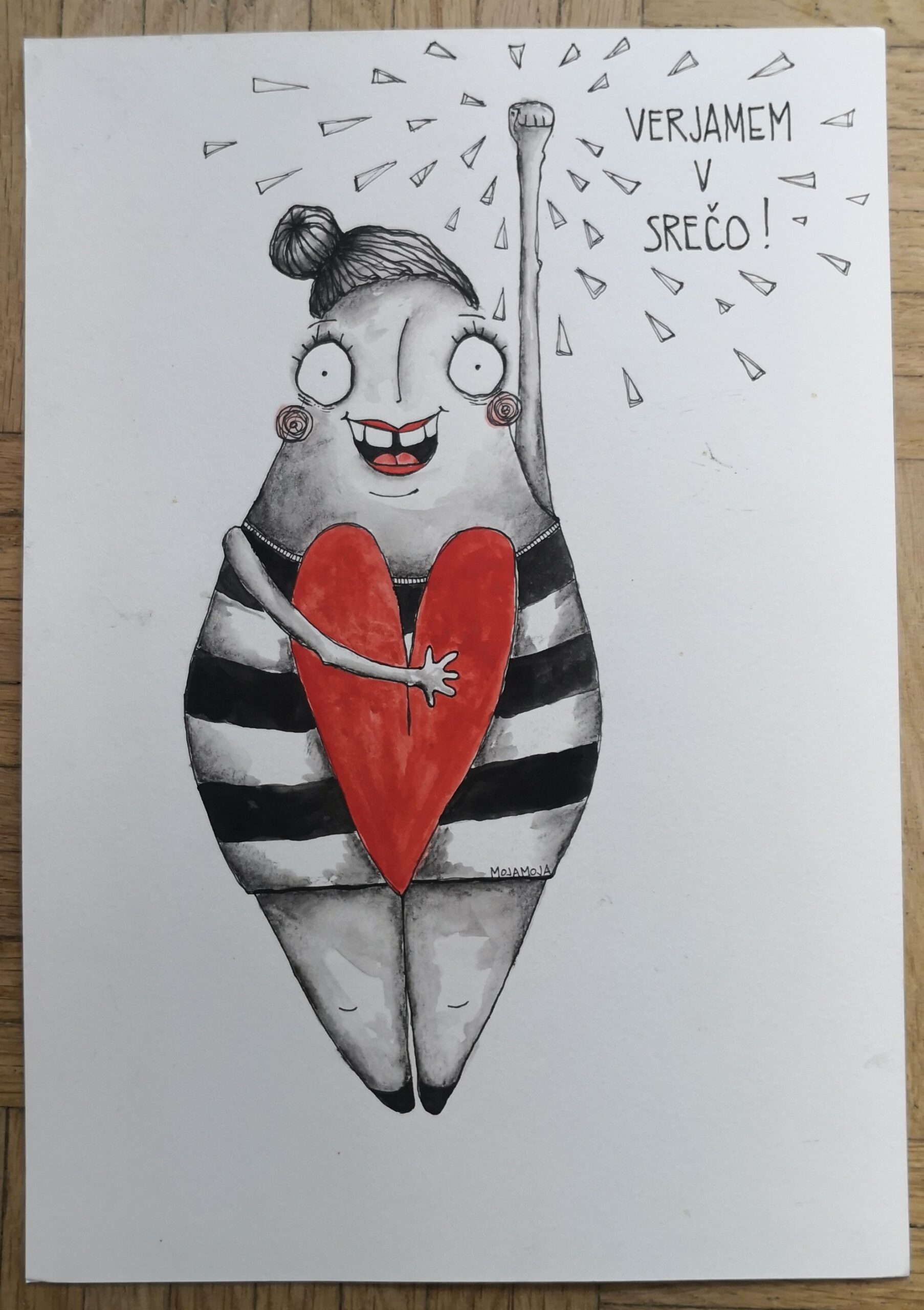 I Believe in Luck - original illustration