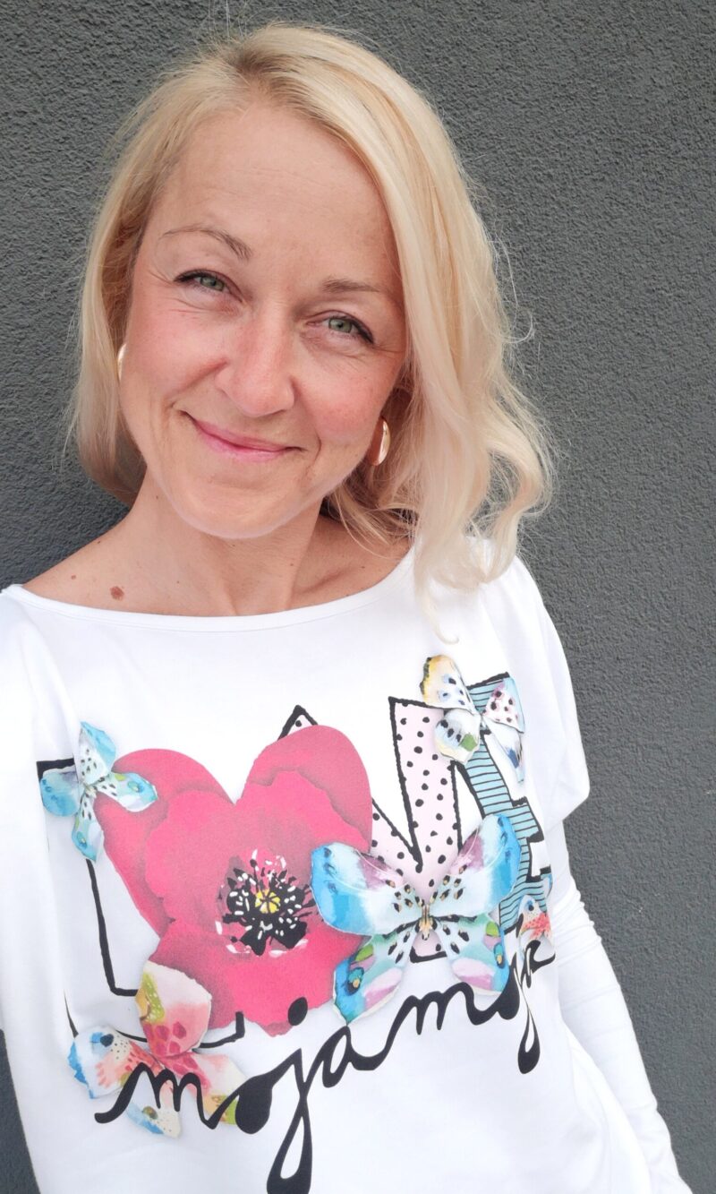 LOVE- bel netopir dolg rokav