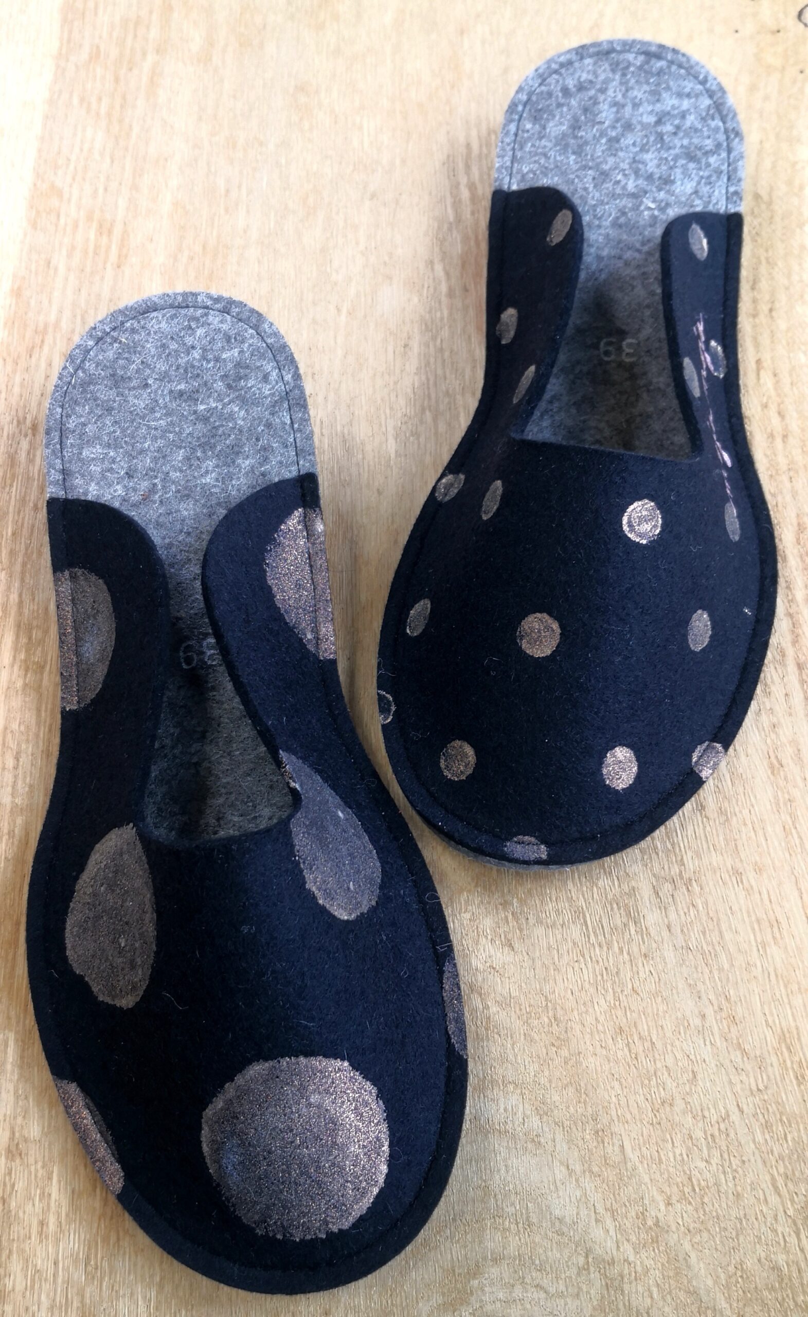 Bronze Dots Slippers IN STOCK