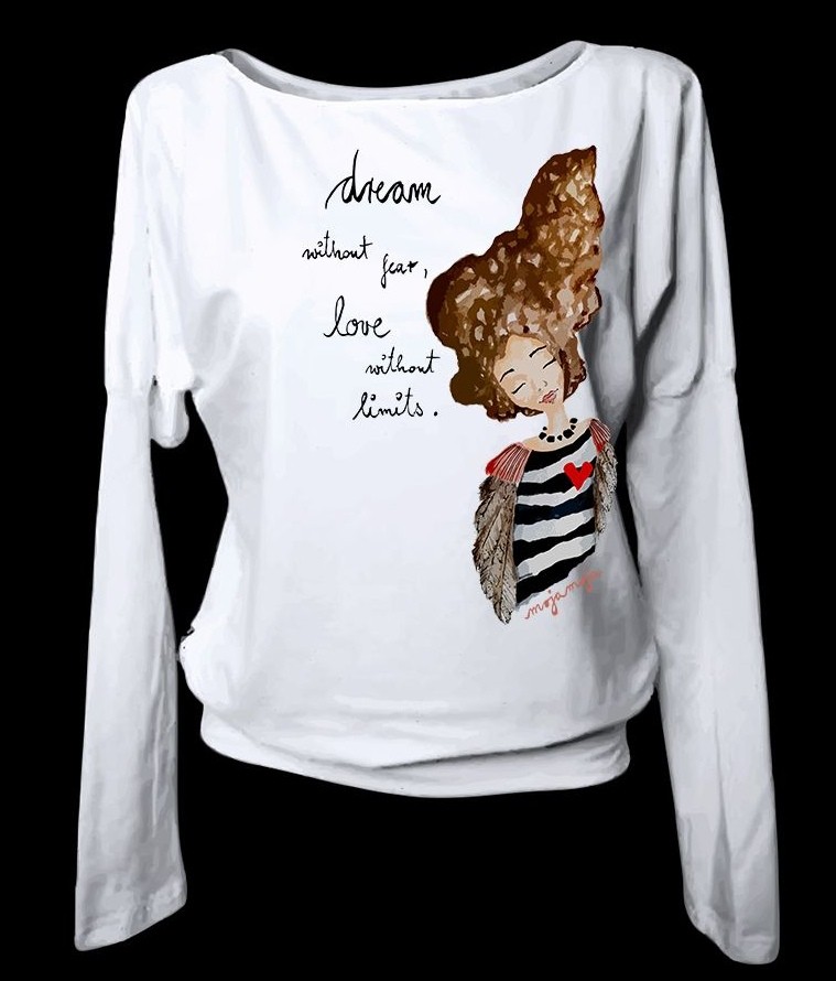 Dream - white bat long sleeve