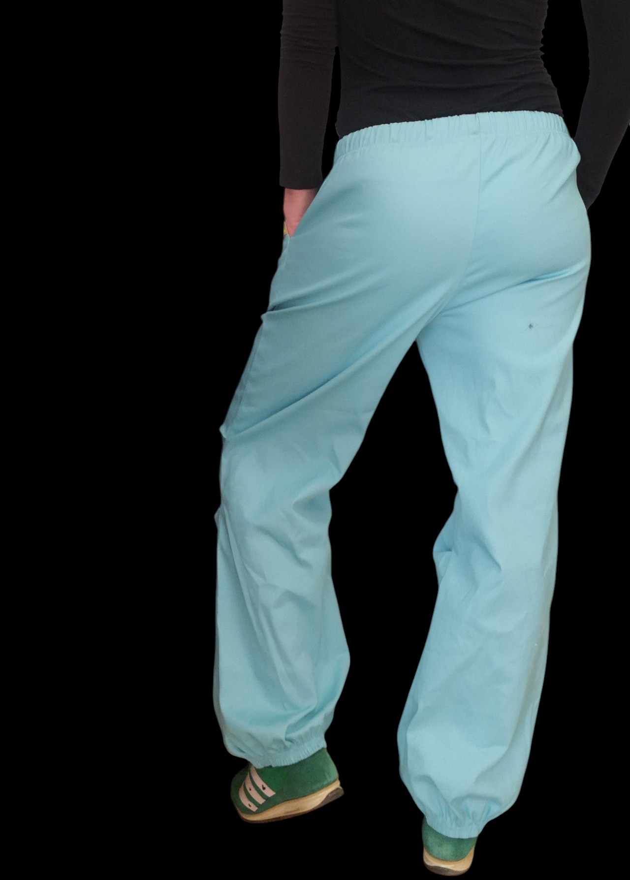 Cotton sky-blue pants