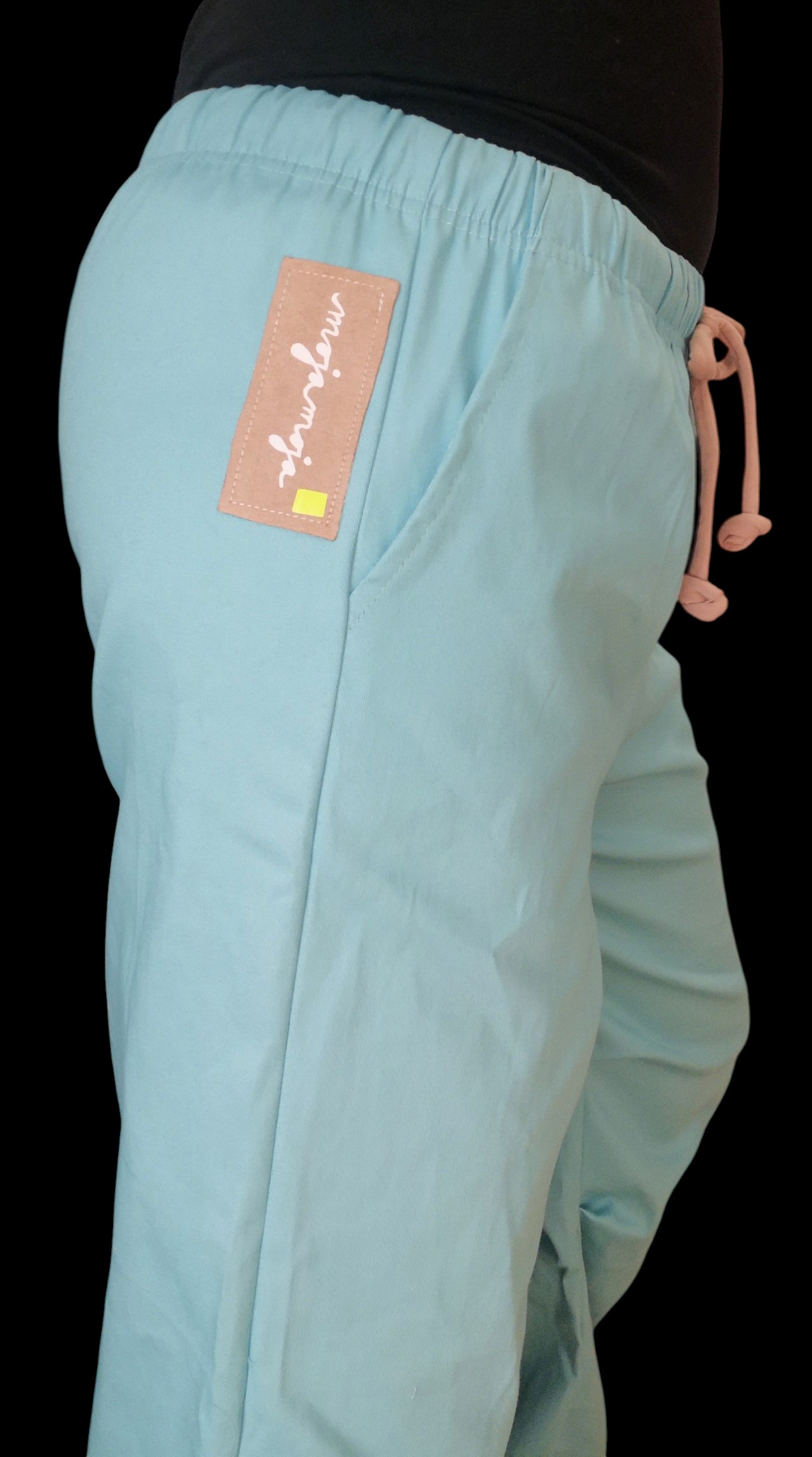 Cotton sky-blue pants