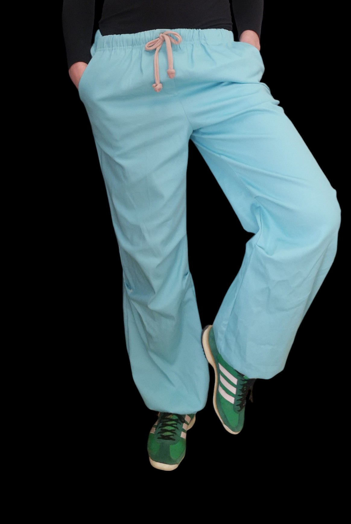 Cotton sky-blue pants