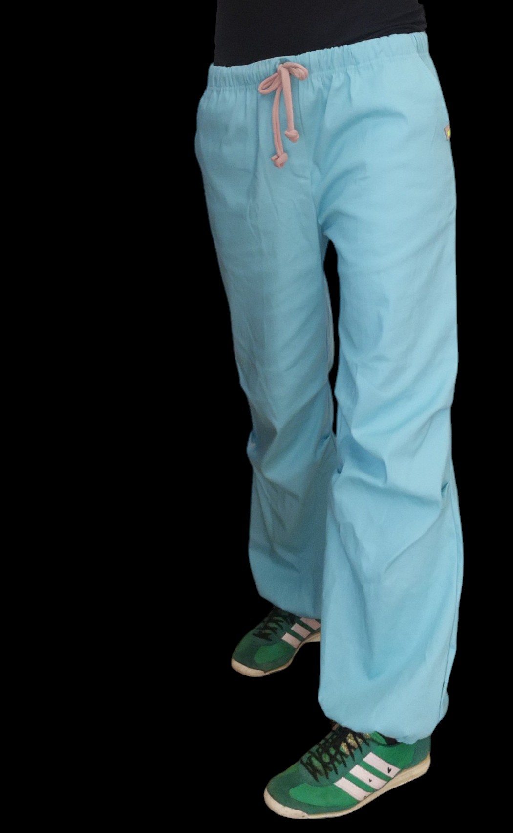Cotton sky-blue pants