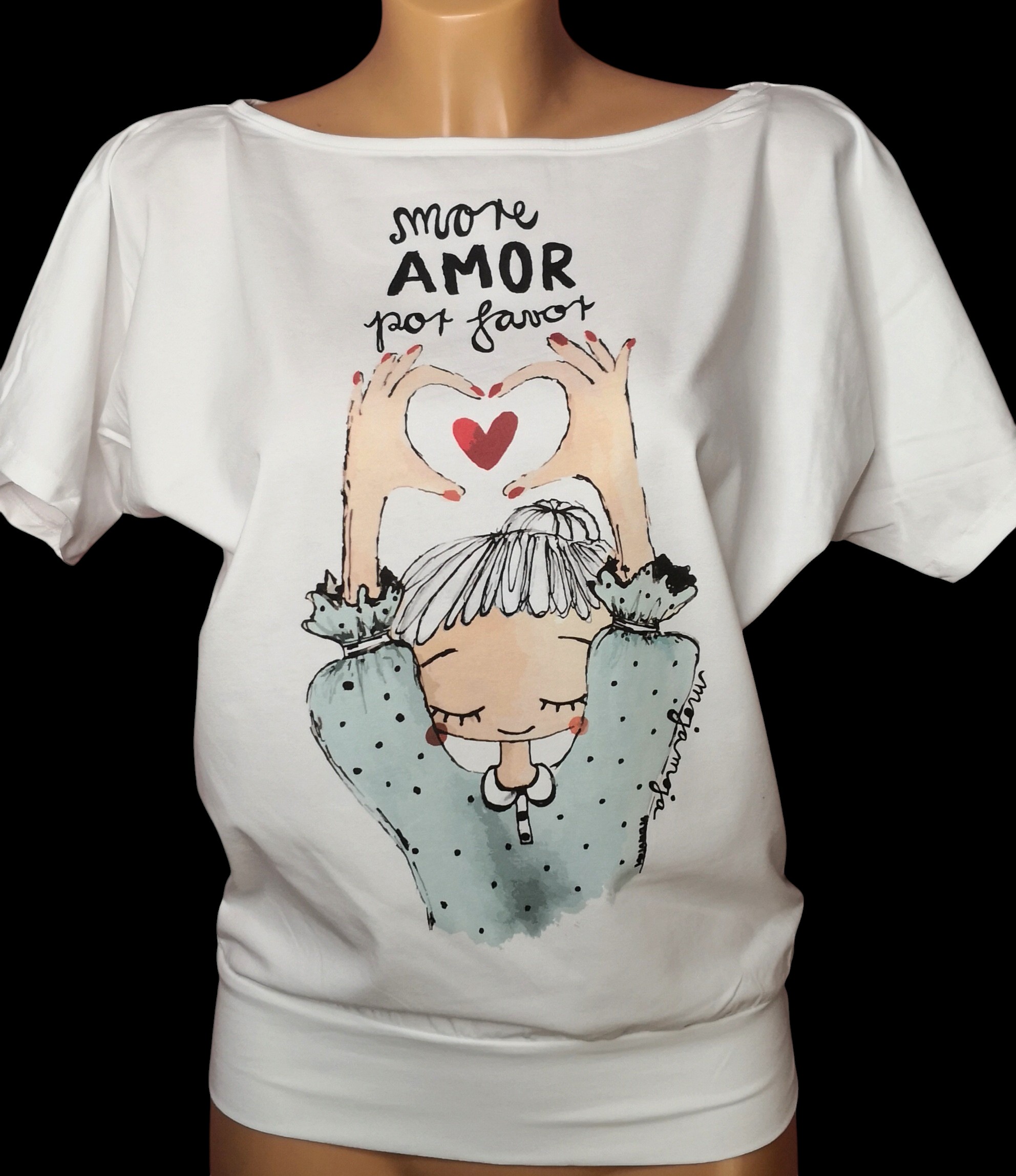 More Amor white bat sleeve