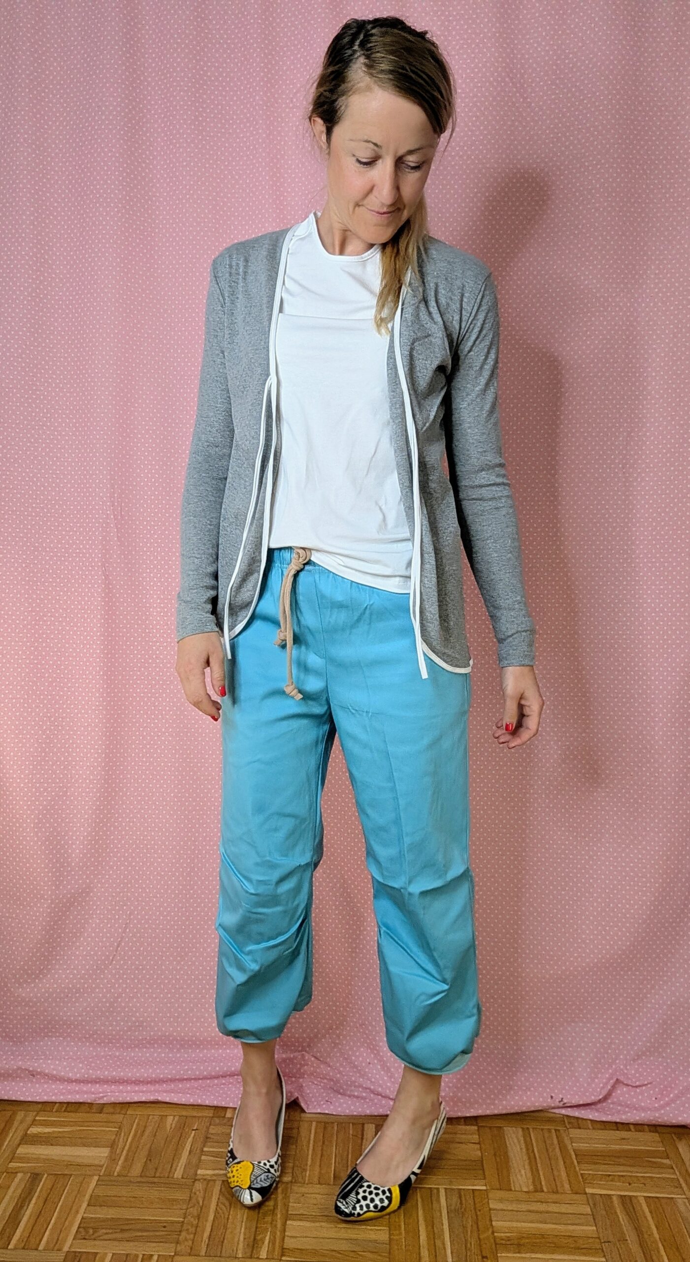 Canvas capri pants