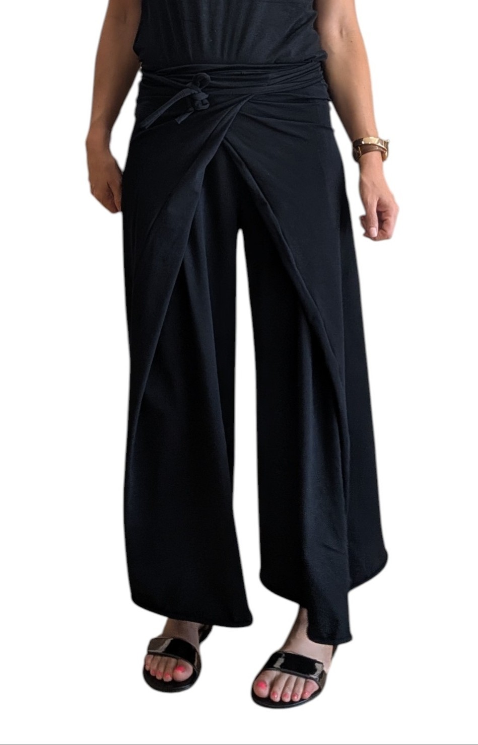 Fishermen's pants - zaprte črne