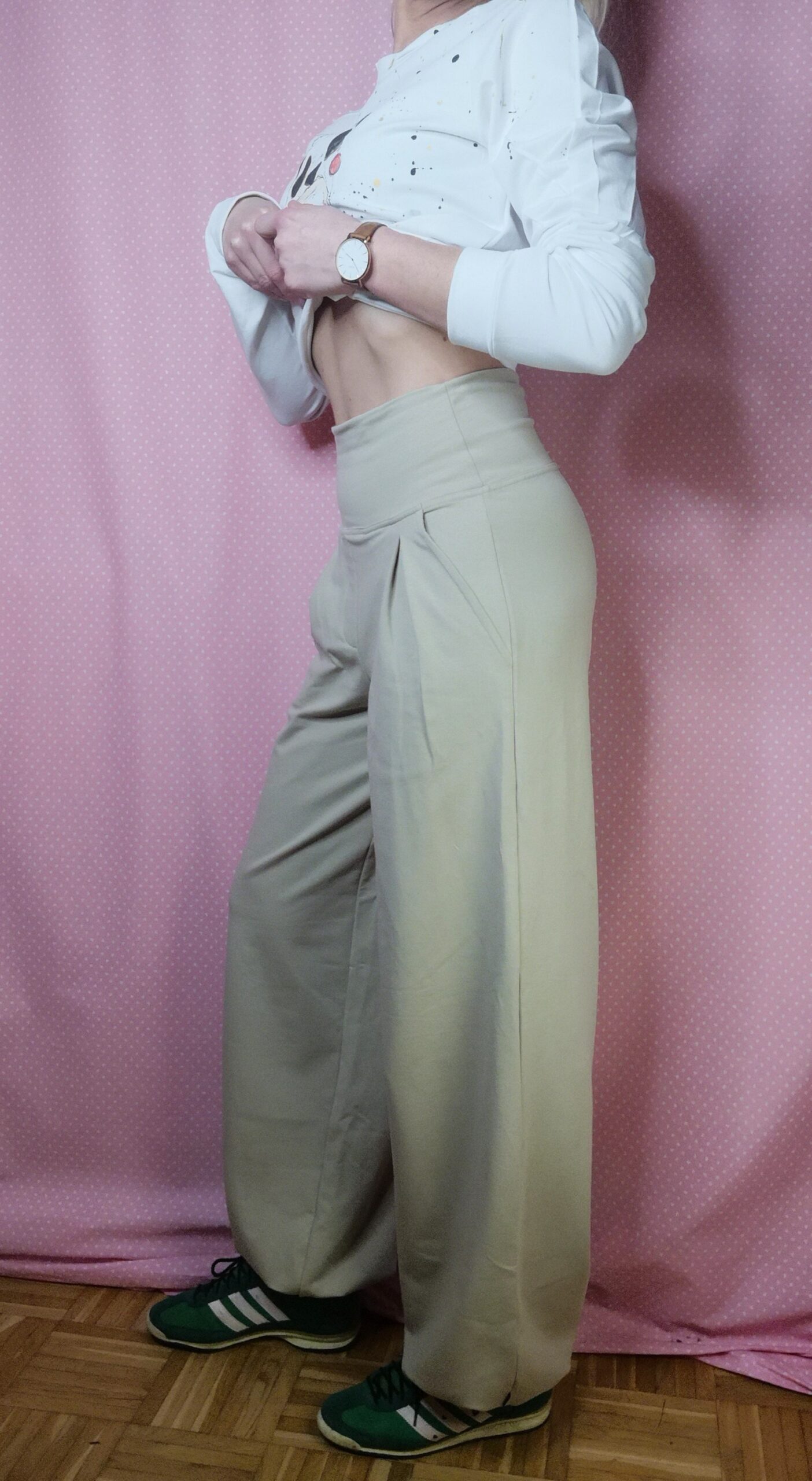 Pleated trousers - beige